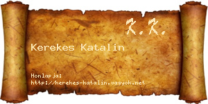 Kerekes Katalin névjegykártya